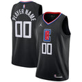 Jordan Clippers Black Custom Jersey