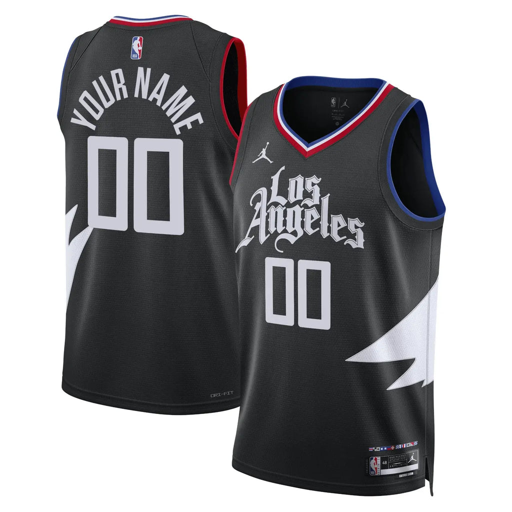 Clippers Black Statement Custom Jersey - Hình 2
