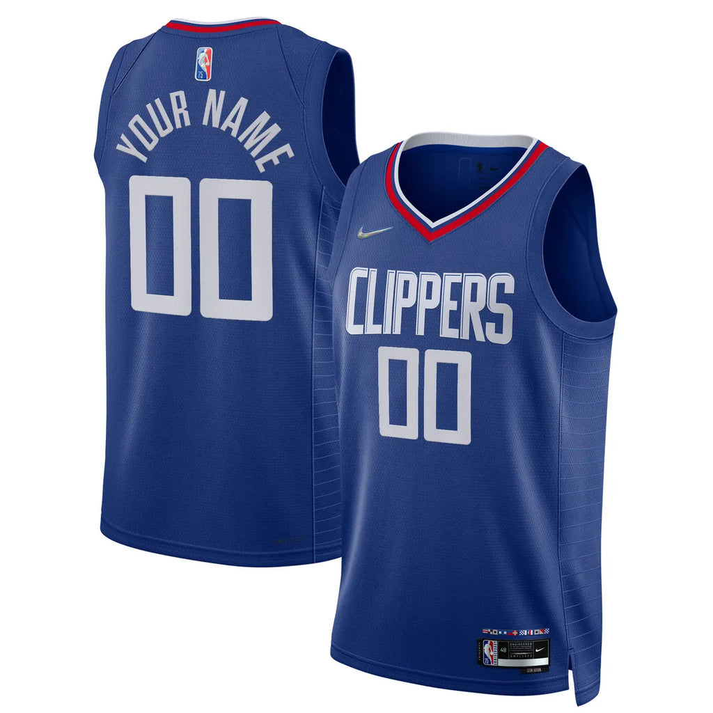 Clippers Blue Icon Custom Jersey