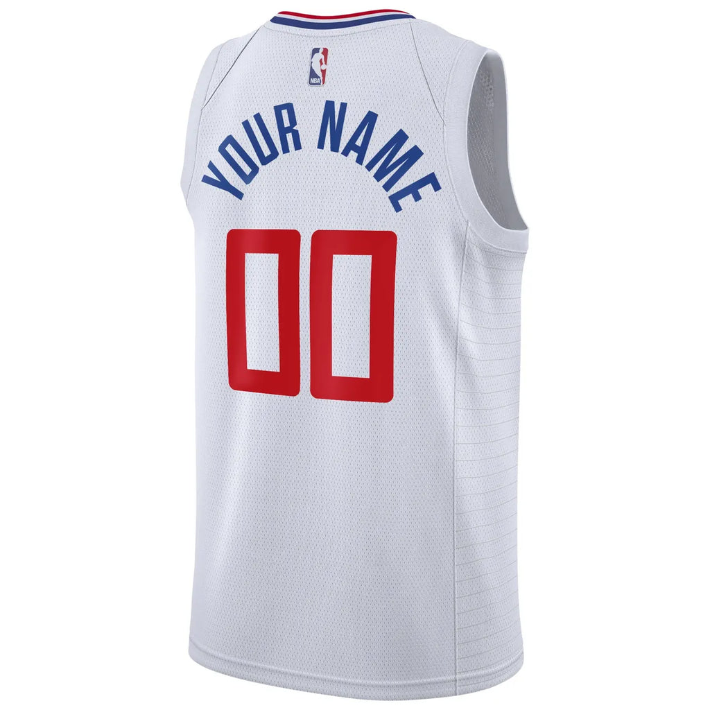 Clippers White Custom Jersey nike association - Hình 3