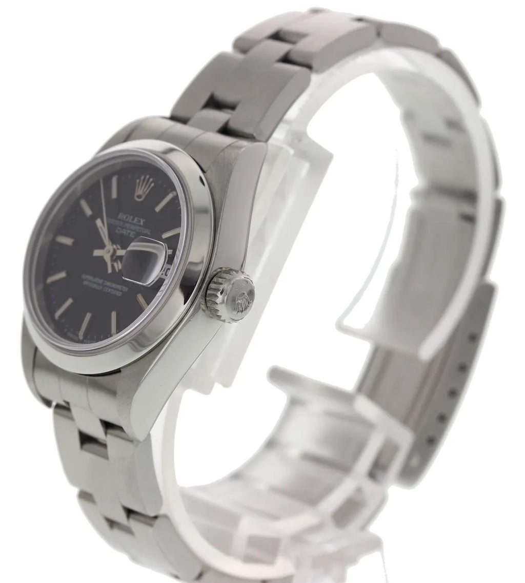 Rolex Black Dial Stainless Steel - Hình 5