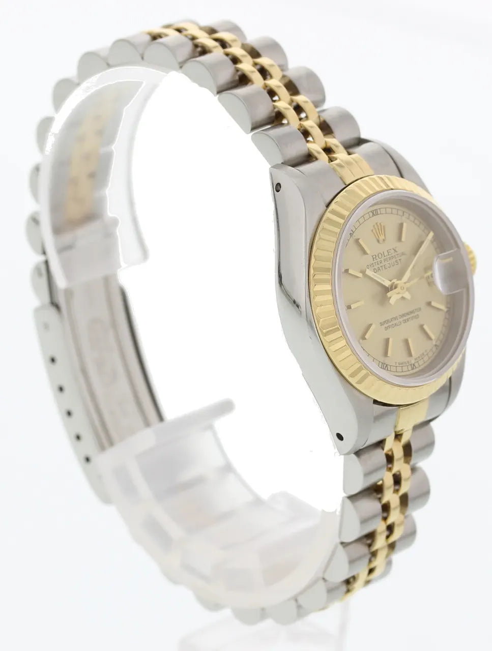 two tone Rolex Datejust Champagne Dial - Hình 3