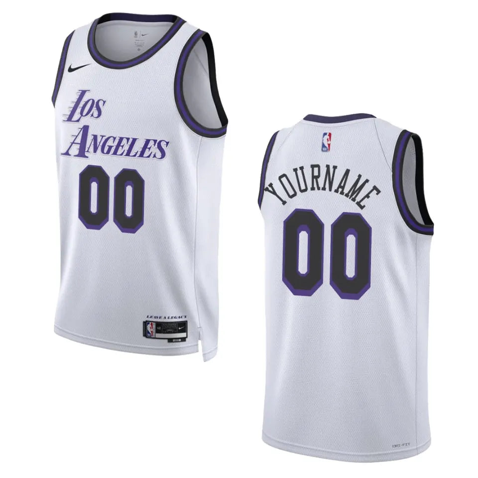 Lakers White Purple Jersey