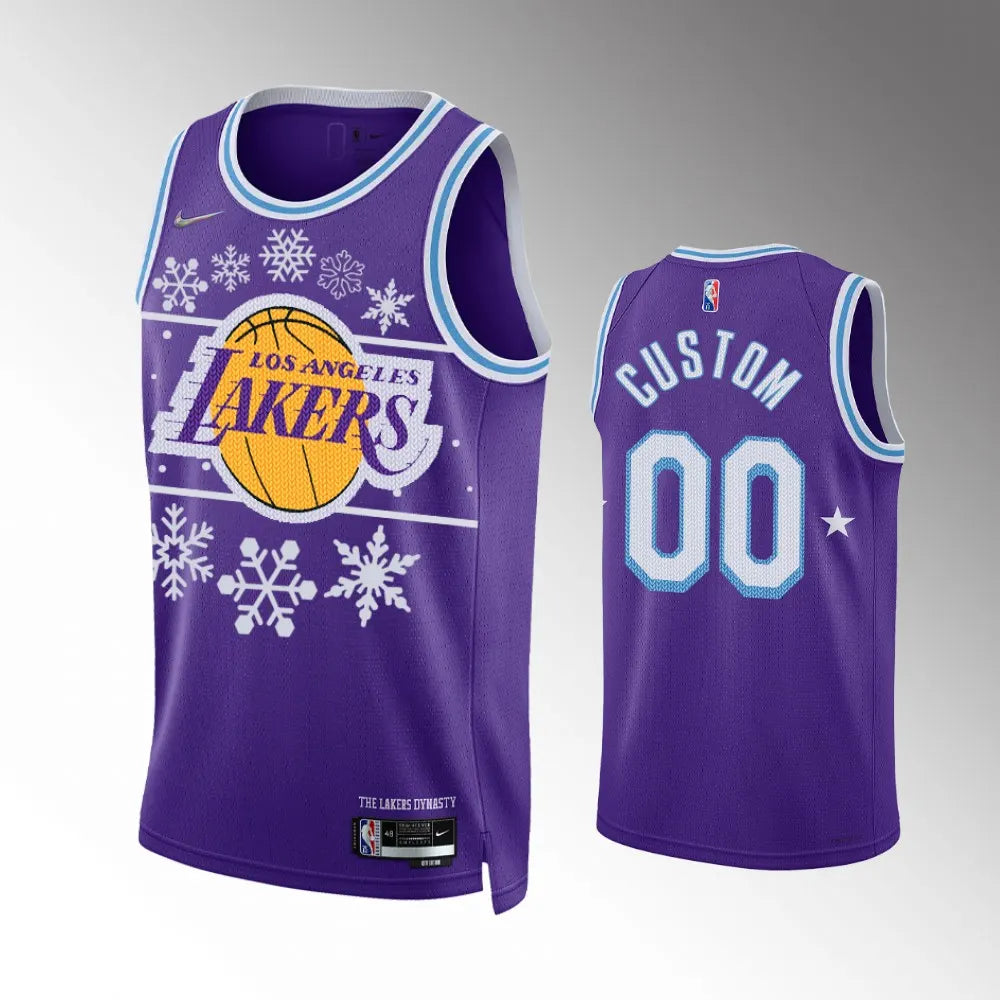 Lakers Purple Snowflake Jersey