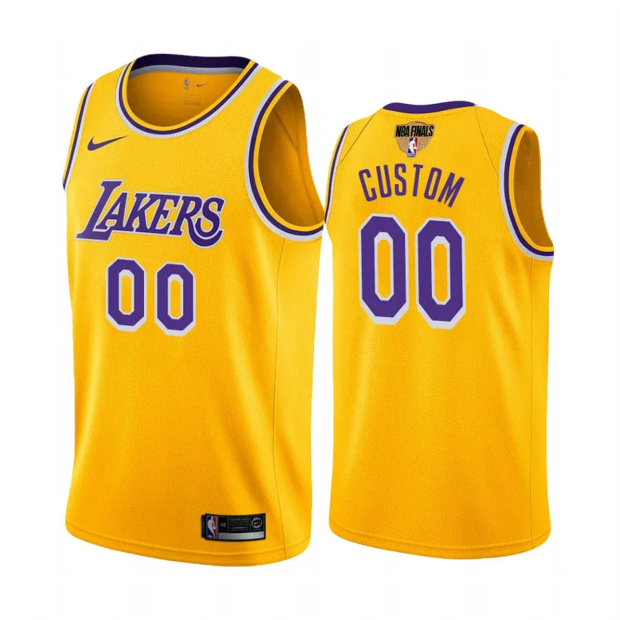 nike nba Lakers Gold Custom Jersey