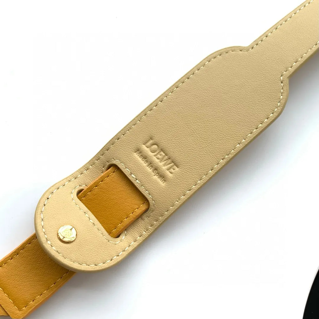 Loewe Mustard Leather Bag Strap - Hình 6