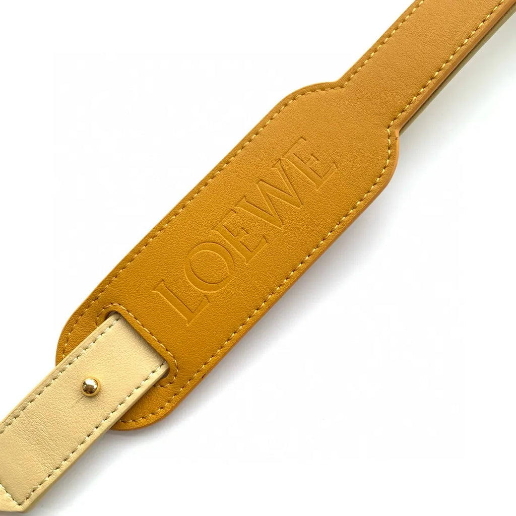 Loewe Mustard Leather Bag Strap - Hình 5