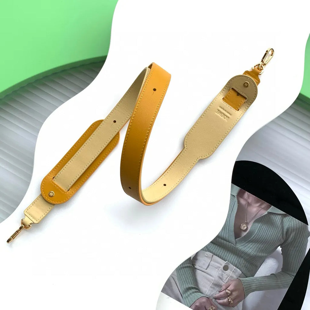 Loewe Mustard Leather Bag Strap - Hình 2