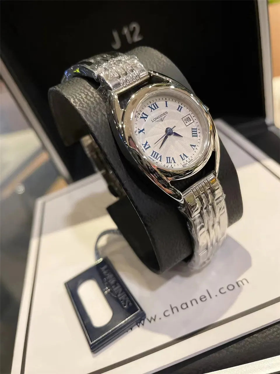 Longines White Dial Silver Watch - Hình 3