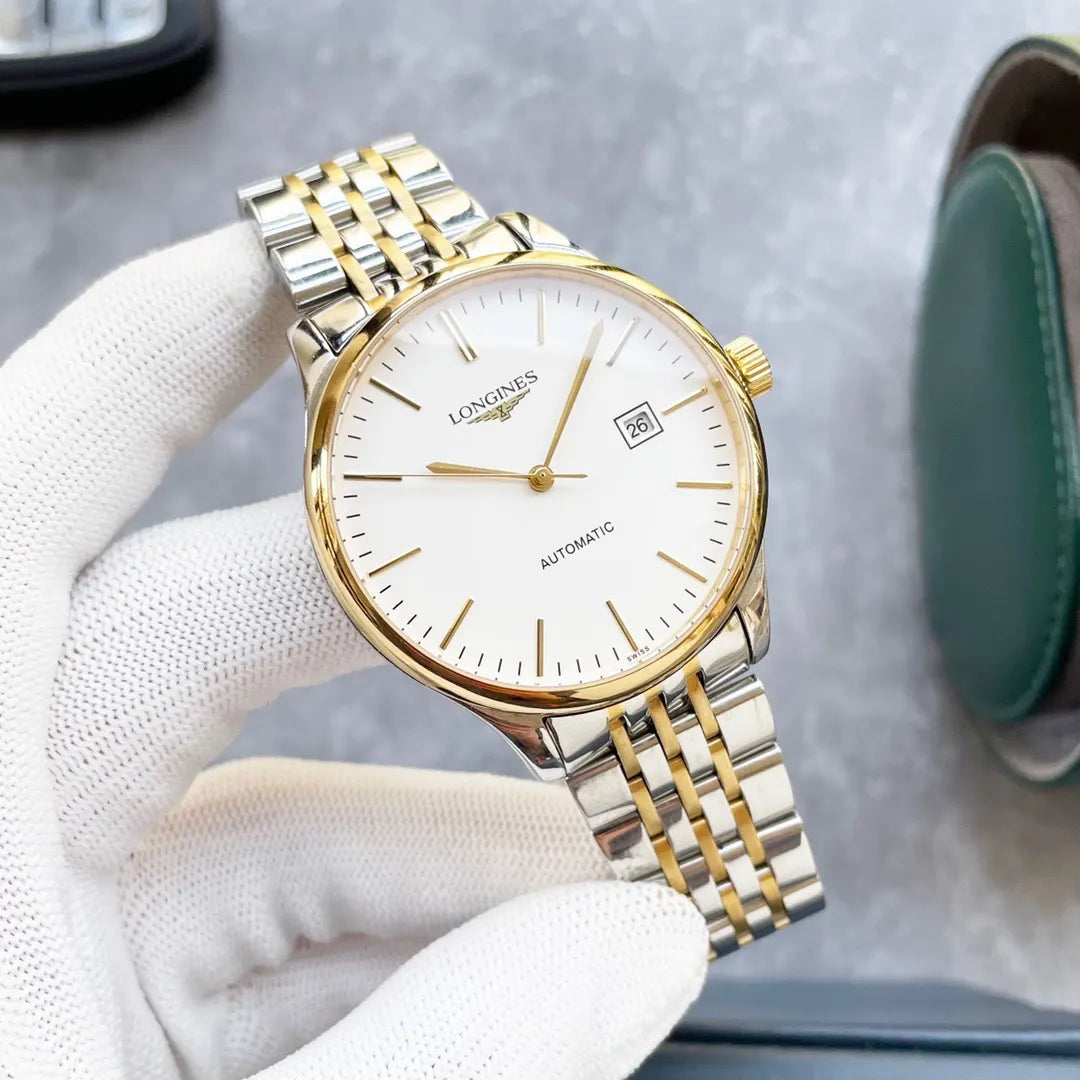 white Longines Elegant Two-Tone
