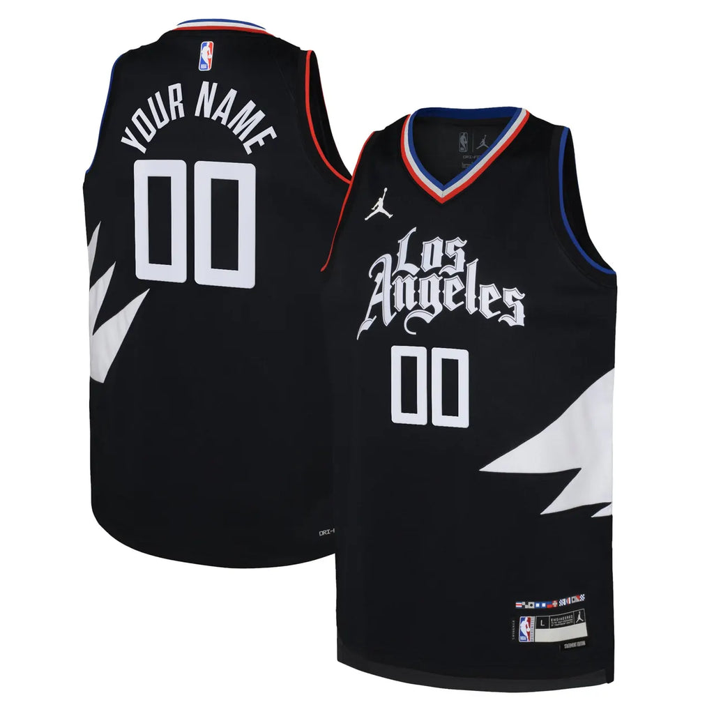 Clippers Black Custom Jersey