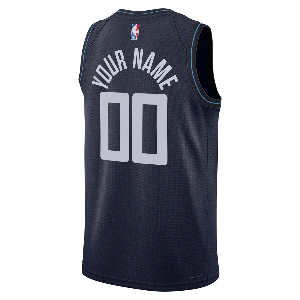 nike Clippers Navy Custom Jersey - Hình 3