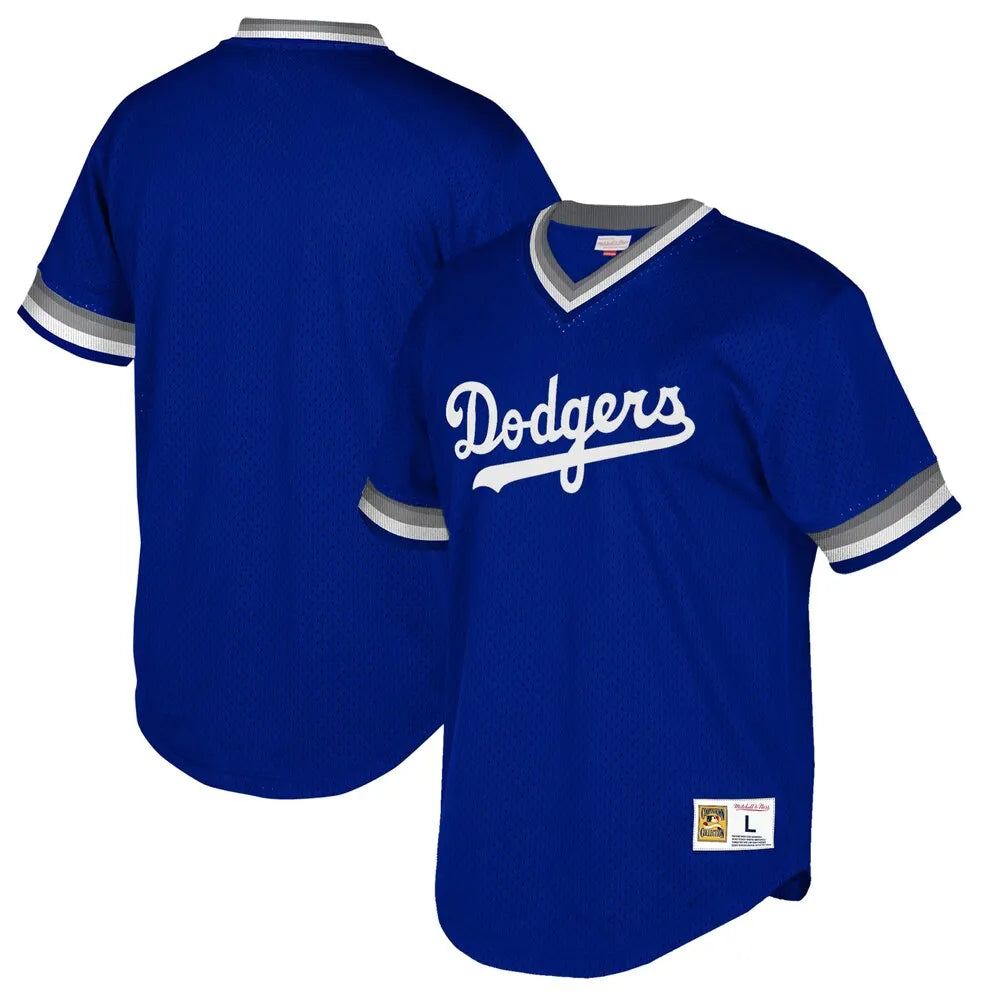 mitchell Dodgers Blue Mesh Jersey