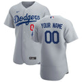 nike personalized Dodgers Gray Custom Jersey