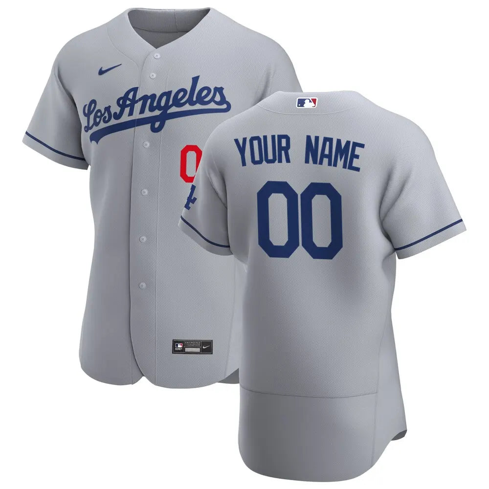 nike Dodgers Gray Custom Jersey