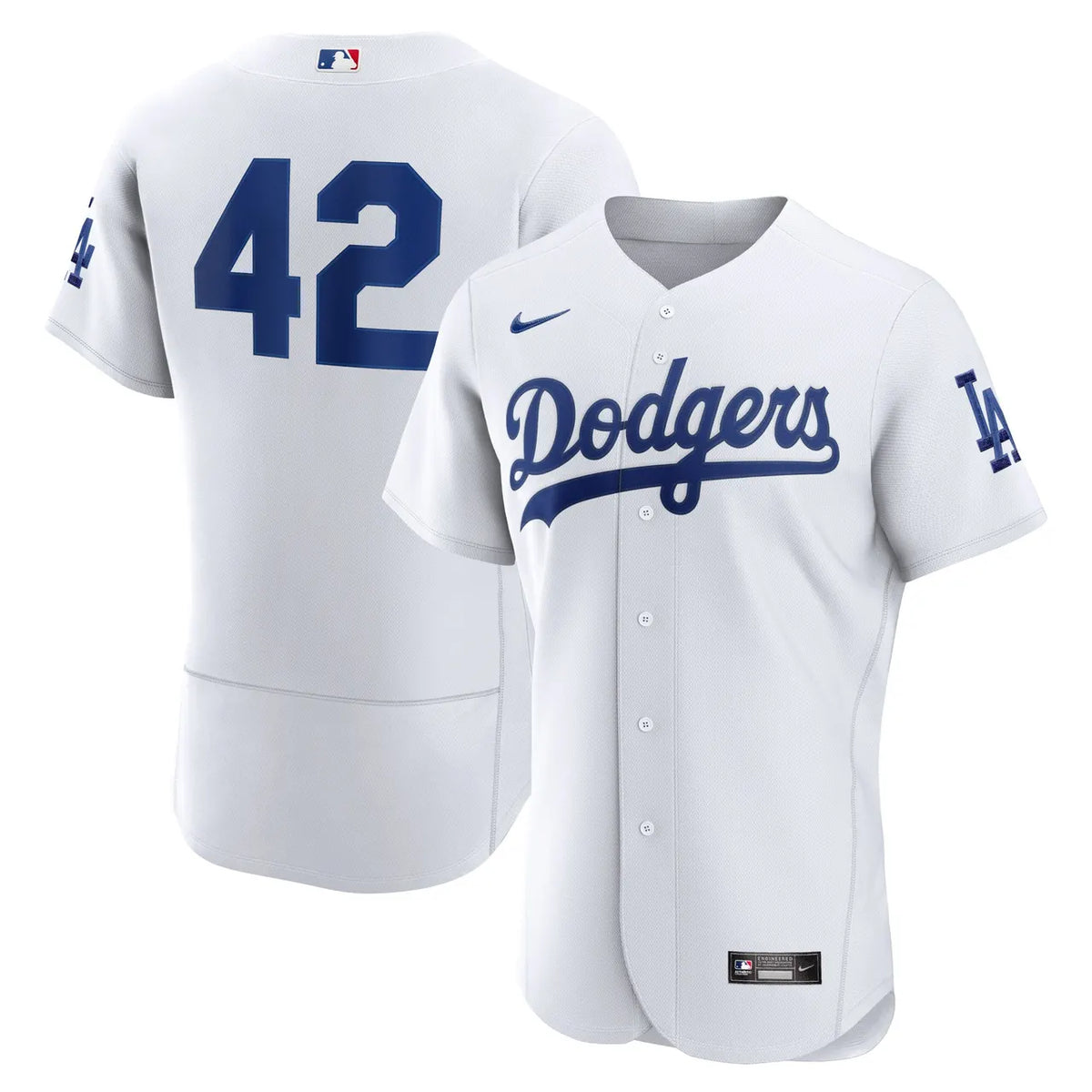 Dodgers #42 White Jersey - Hình 2