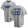 Dodgers Gray Custom Jersey nike