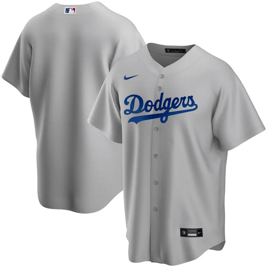 replica Nike Dodgers Gray Road Jersey