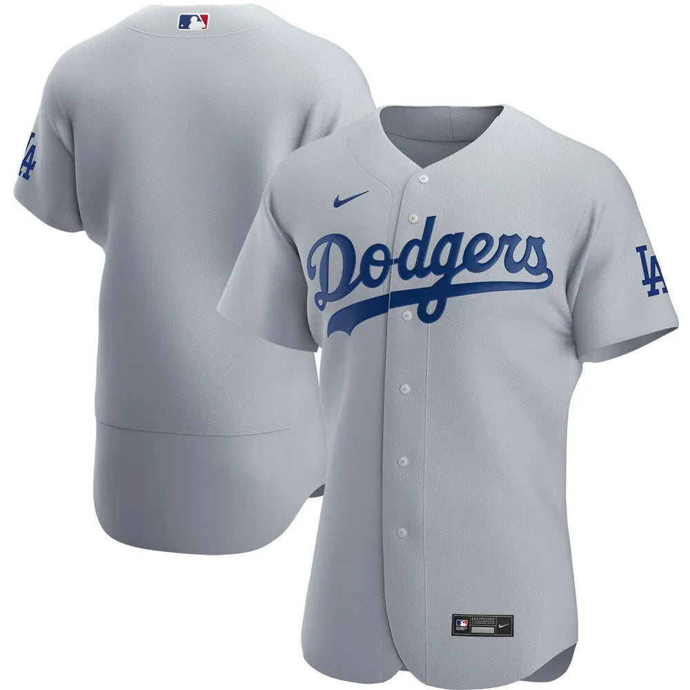 nike mlb Dodgers Gray Alternate Jersey