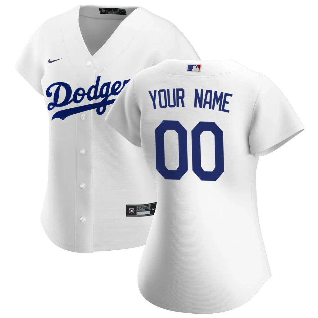 nike Dodgers White Custom Jersey - Hình 2