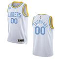 custom Nike Lakers White Jersey