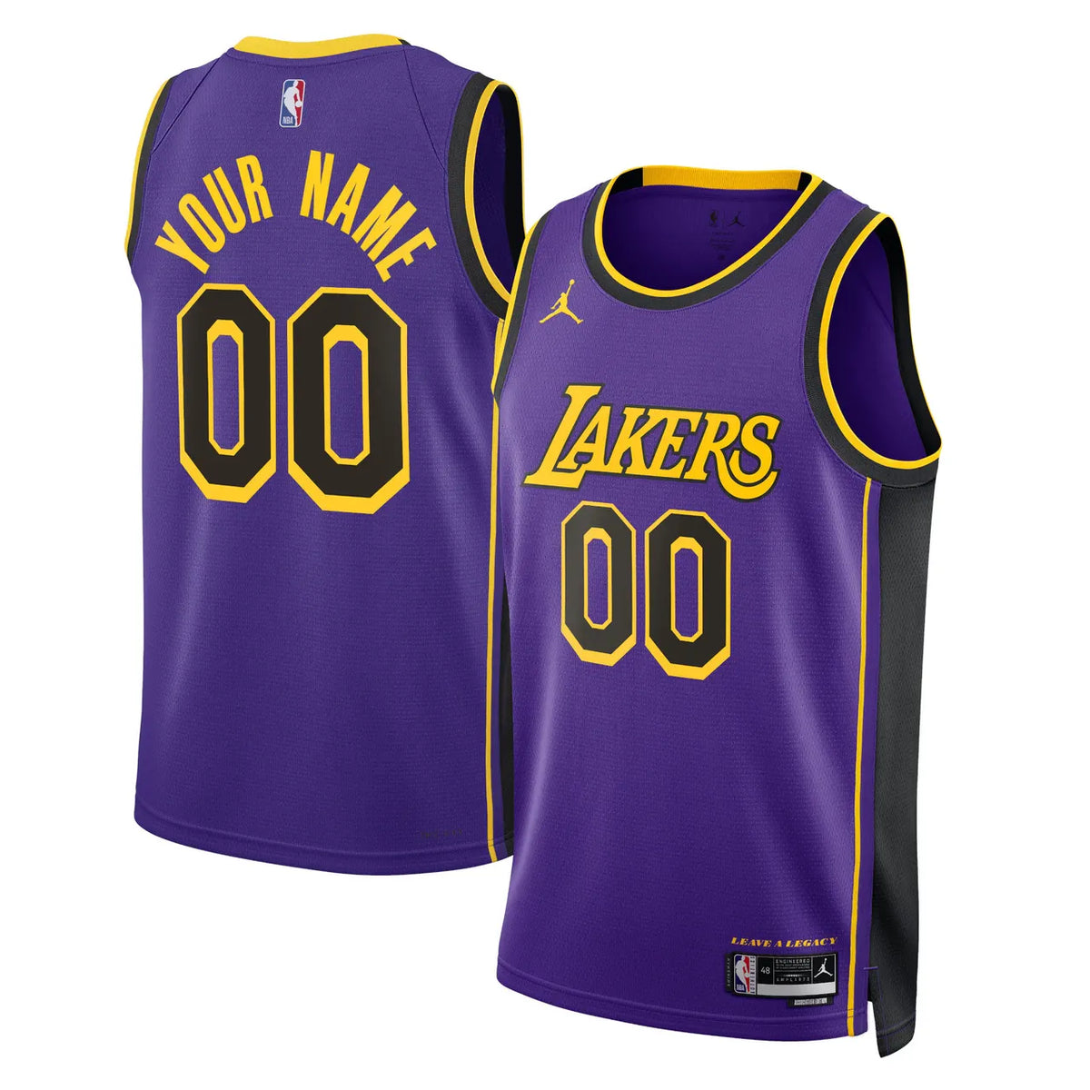 custom Jordan Lakers Purple Jersey