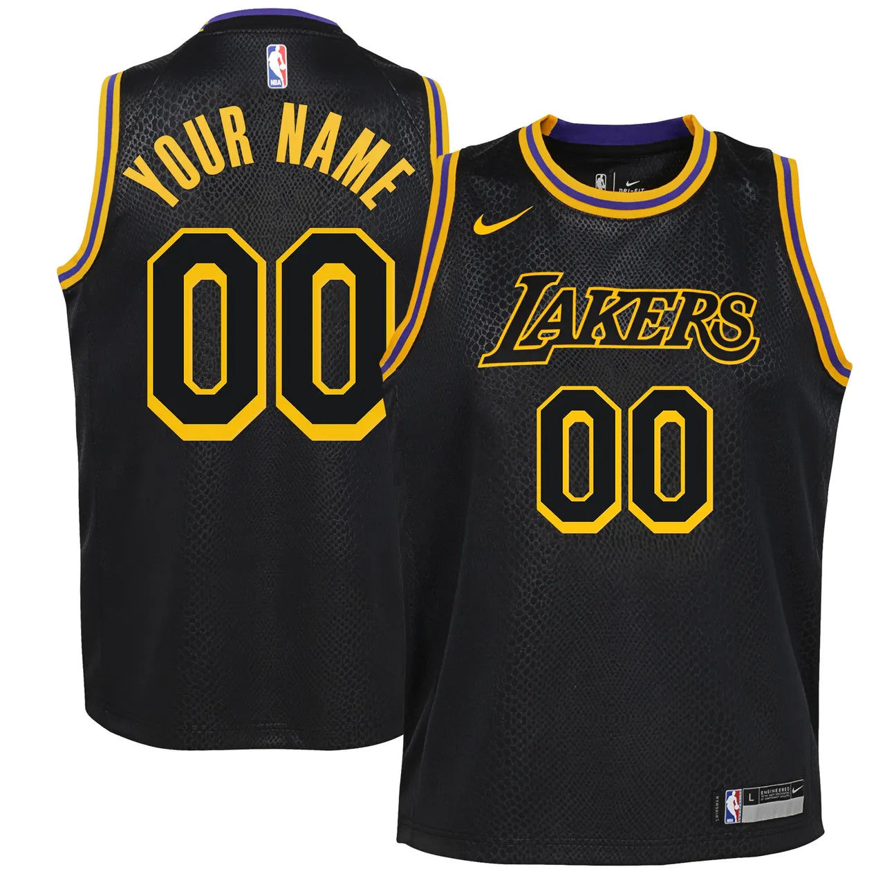 Lakers Black Snakeskin Jersey