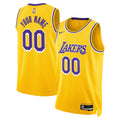 nike personalized Lakers Gold Custom Jersey