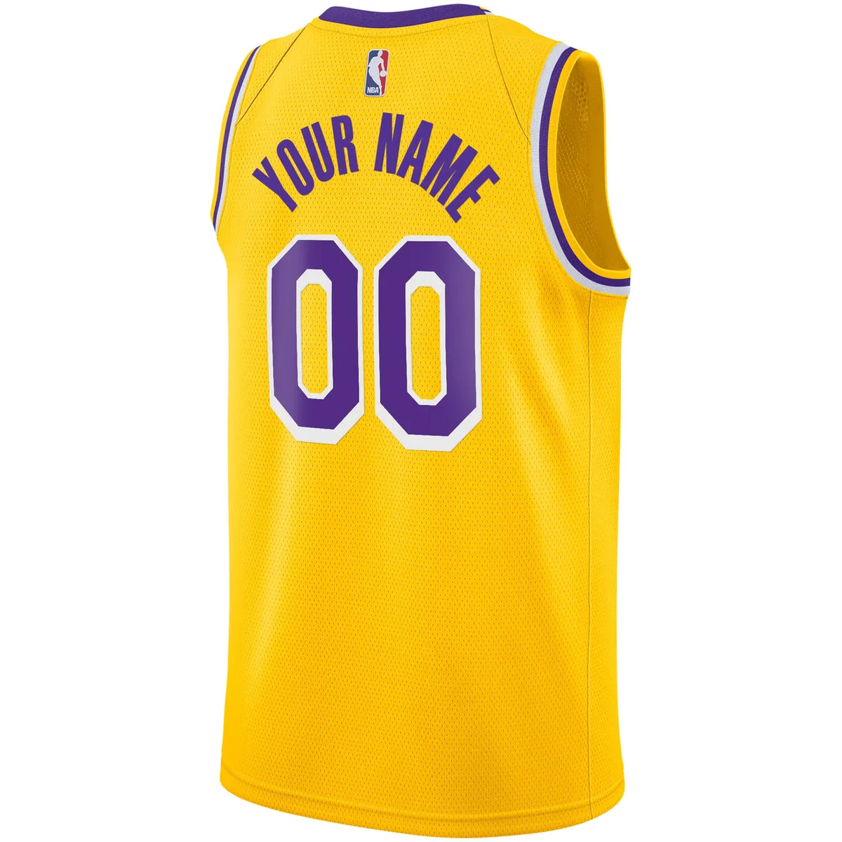 personalize Nike Lakers Gold Custom Jersey - Hình 3