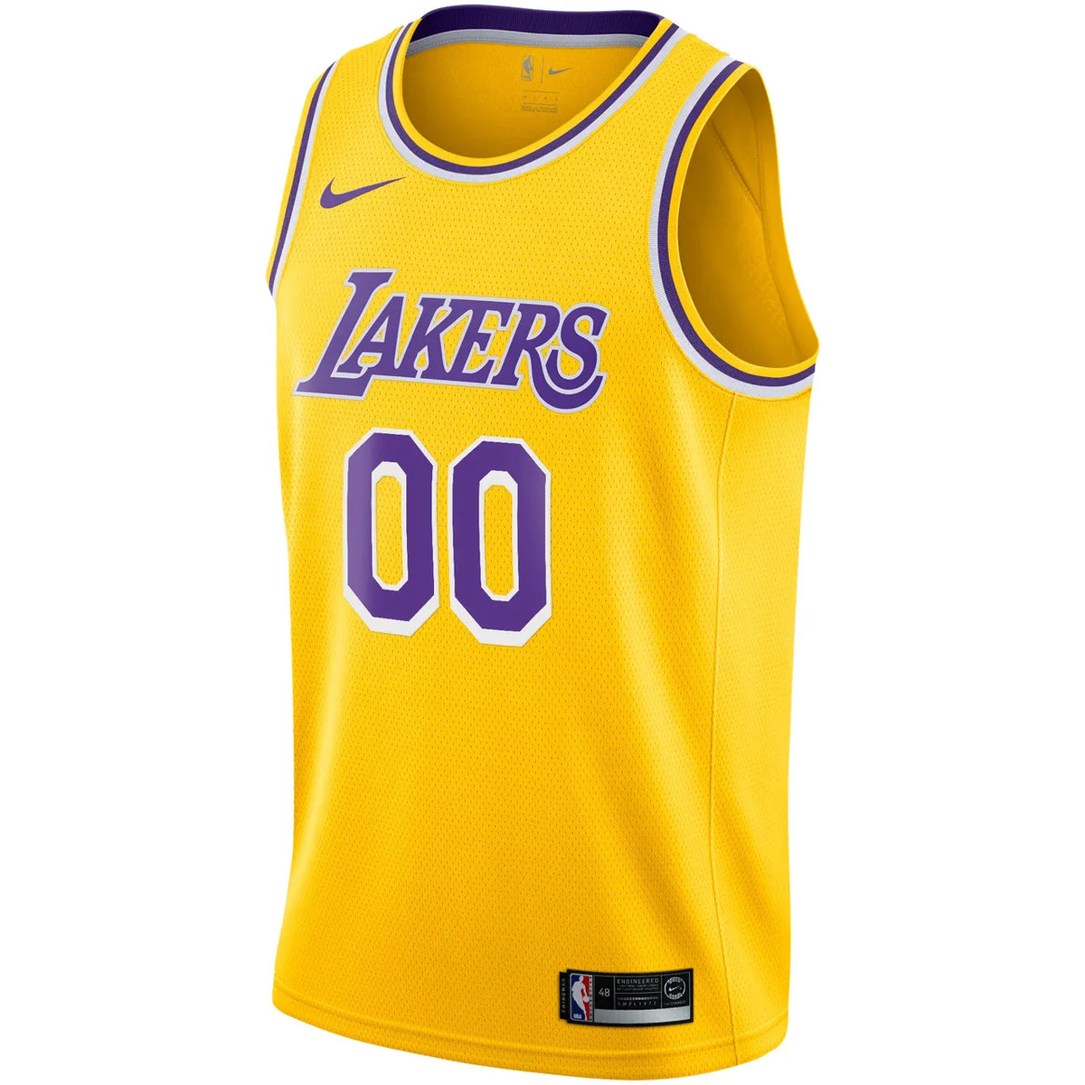 personalize Nike Lakers Gold Custom Jersey - Hình 2