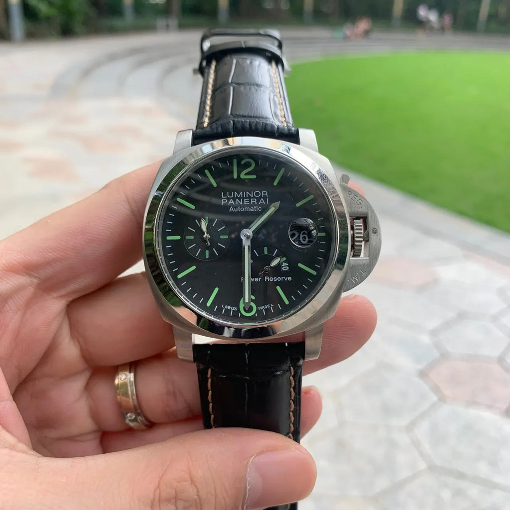 Panerai Luminor Black Dial Leather - Hình 8