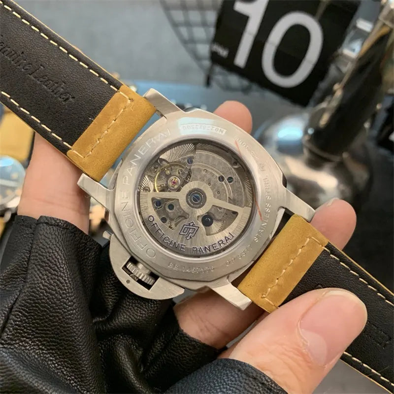 tan Panerai Luminor GMT Blue Dial - Hình 5