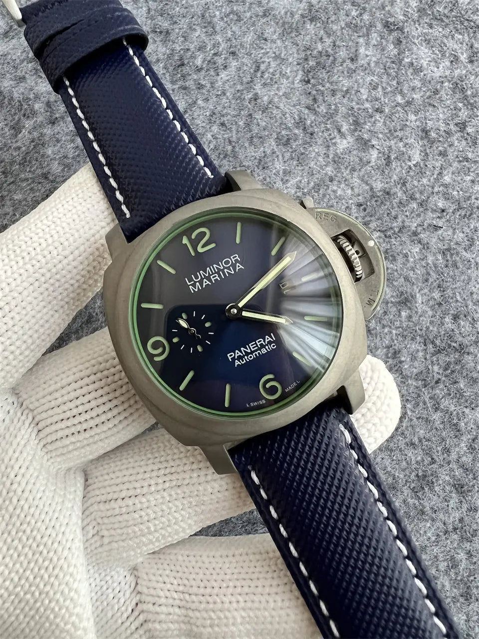 luminor Panerai Blue Titanium Watch - Hình 5
