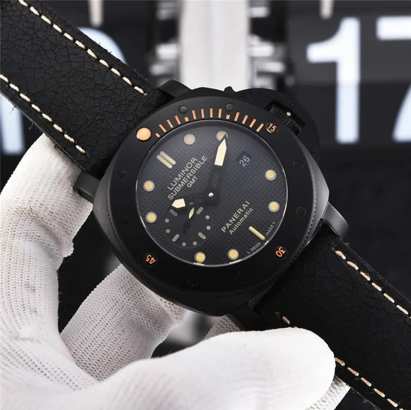 Panerai GMT Black Leather - Hình 6