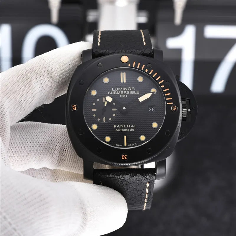 Panerai GMT Black Leather - Hình 9