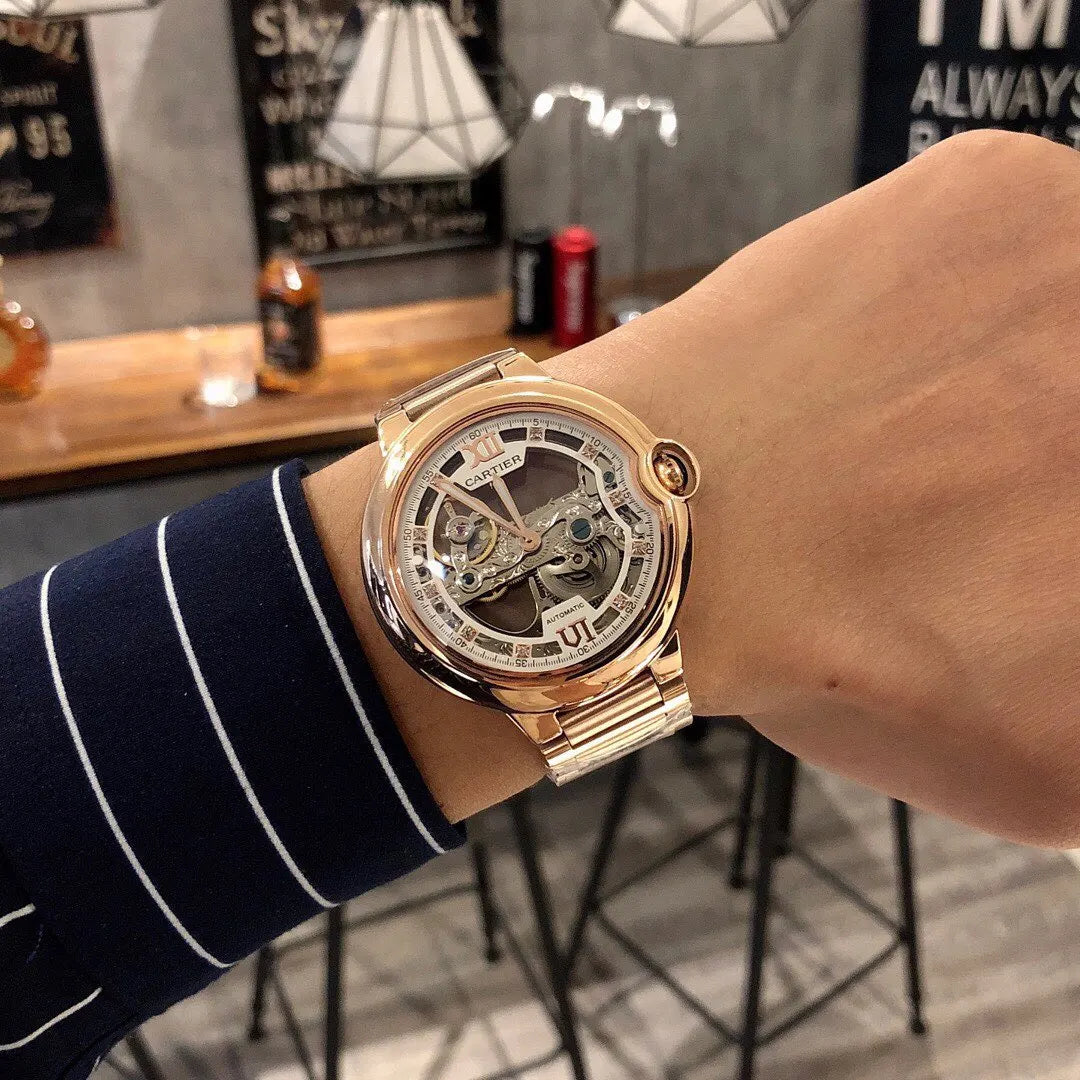 Cartier Rose Gold Skeleton - Hình 3