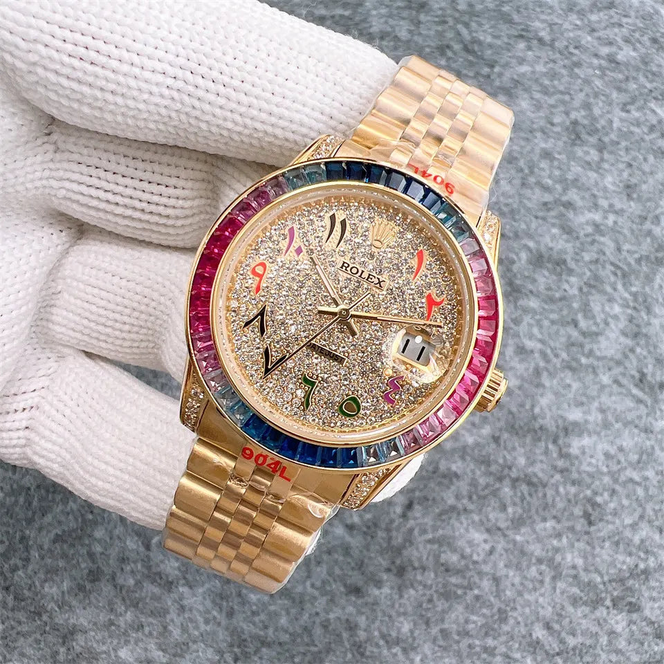Rolex Gold Rainbow Diamond Dial - Hình 3