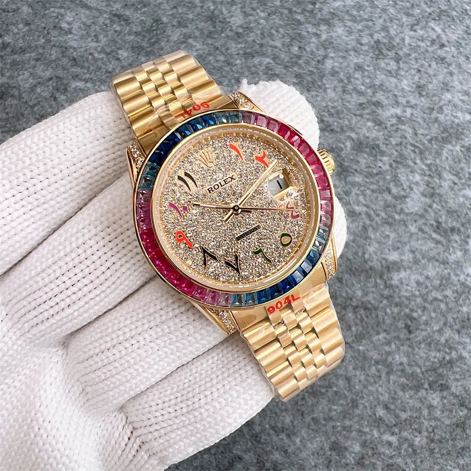 Rolex Gold Rainbow Diamond Dial