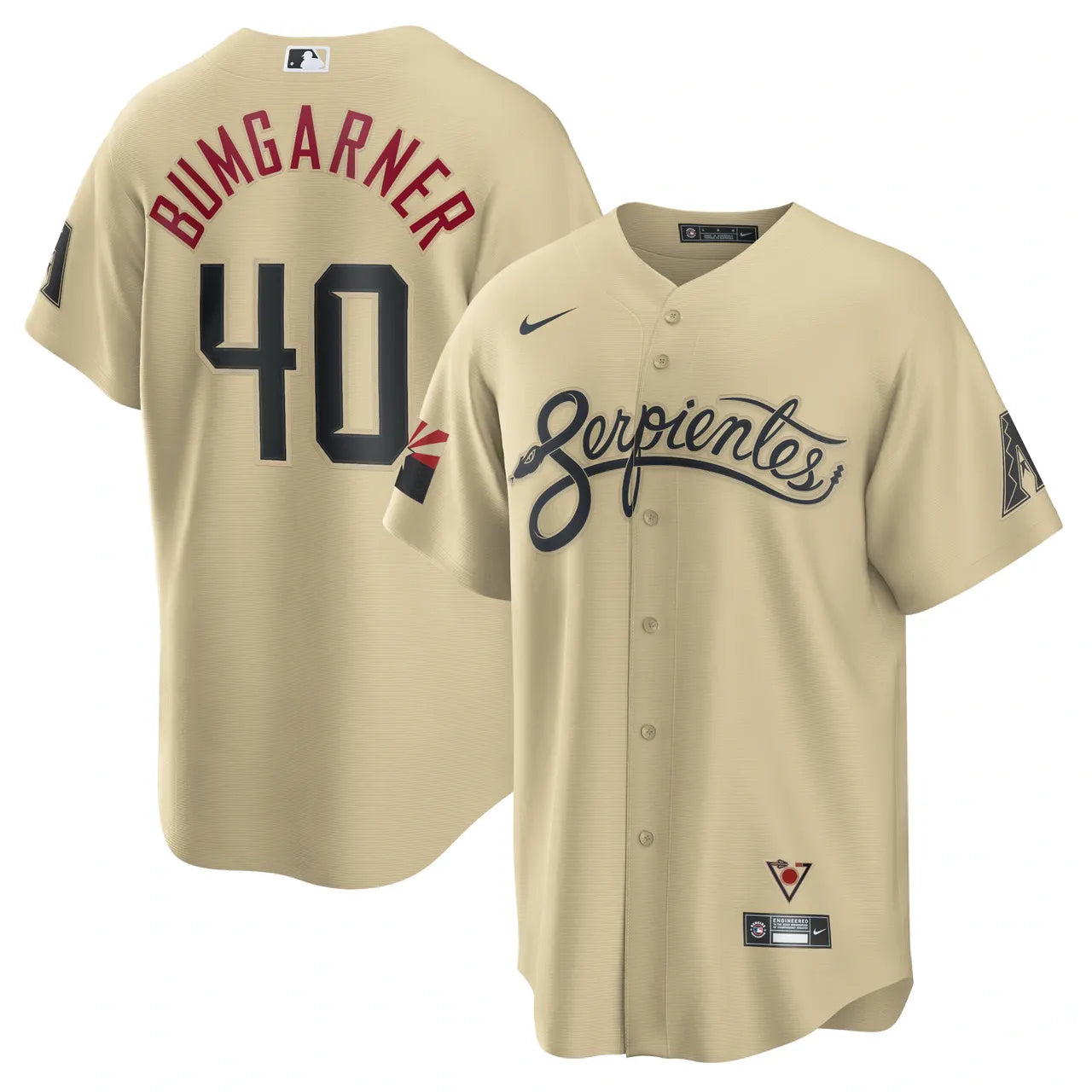 nike Bumgarner D-backs Serpientes Jersey - Hình 2