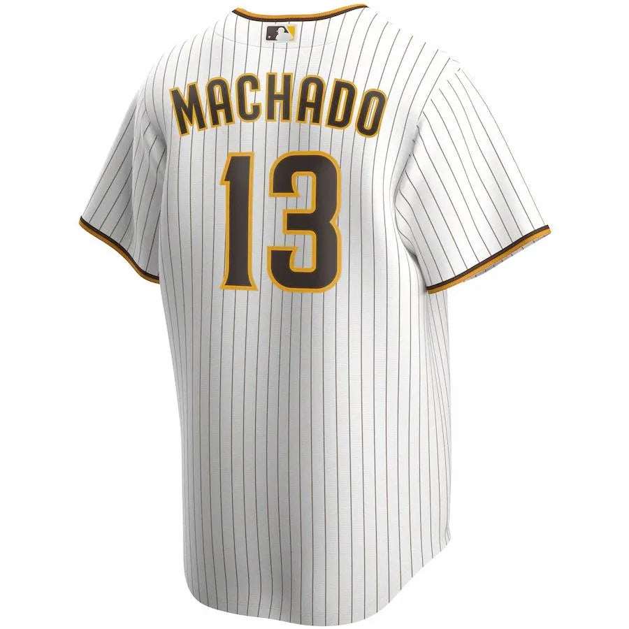 authentic Nike Machado Padres Pinstripe Jersey - Hình 3