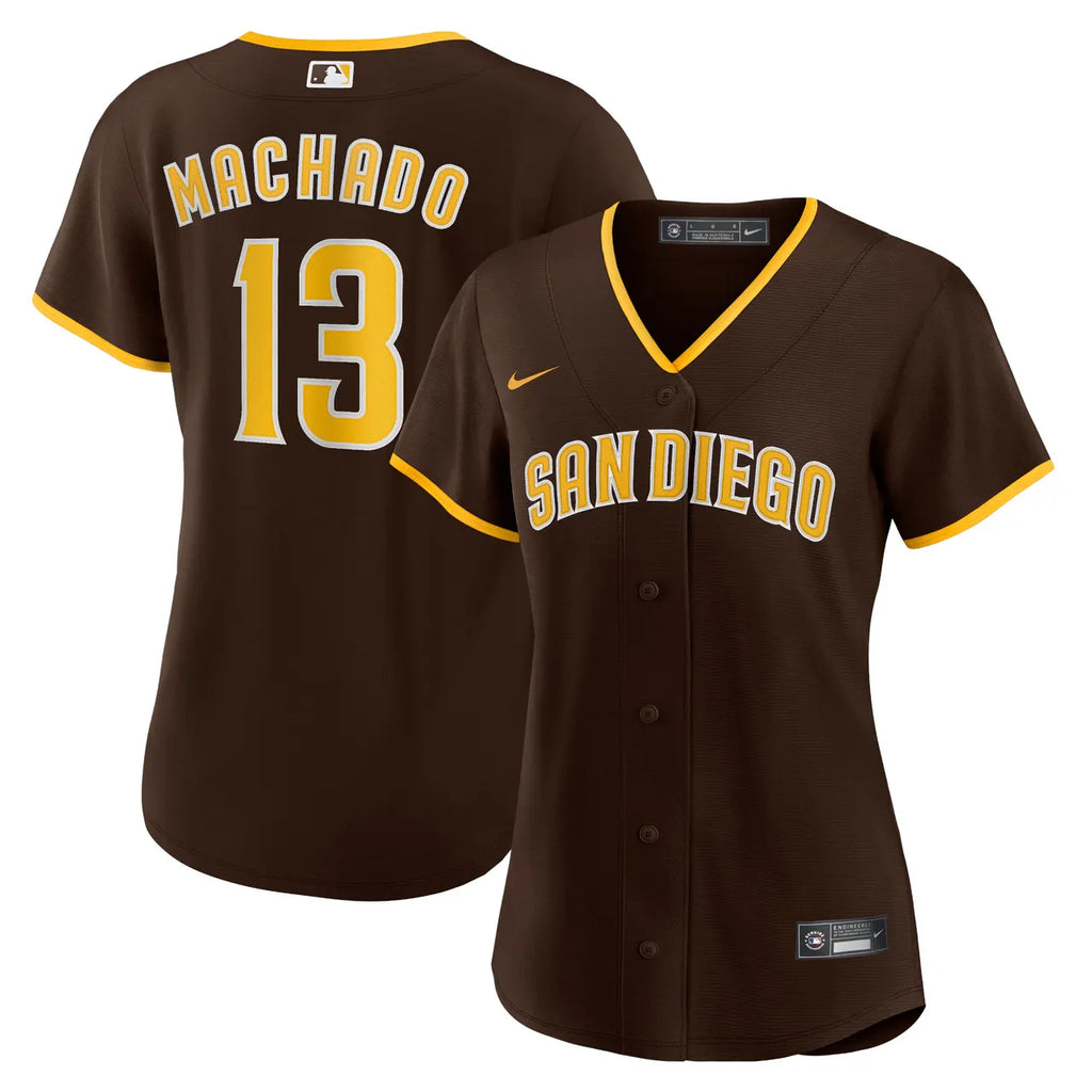 nike Machado Padres Pinstripe Jersey - Hình 10