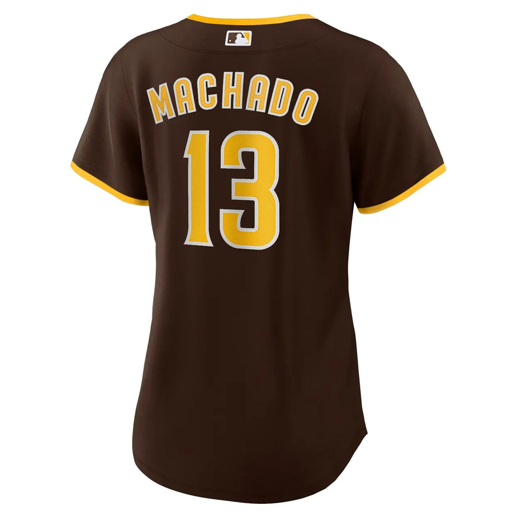 nike Machado Padres Pinstripe Jersey - Hình 7
