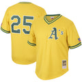 Athletics Yellow Throwback Jersey mitchell
