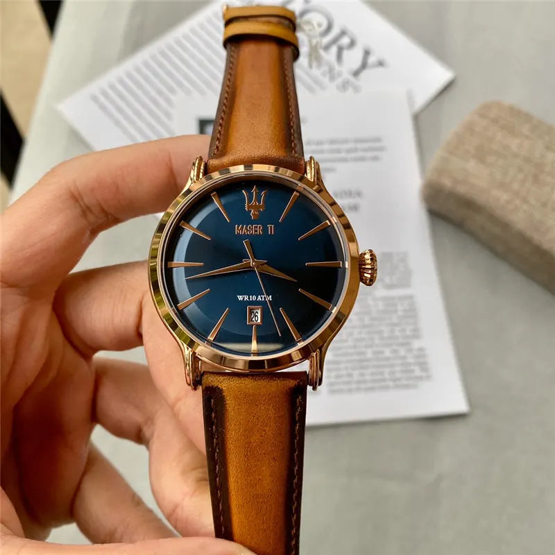 Maserati Blue Leather Rose Gold - Hình 3