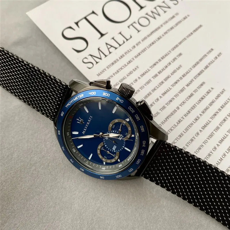 Maserati Black Dial Mesh - Hình 2