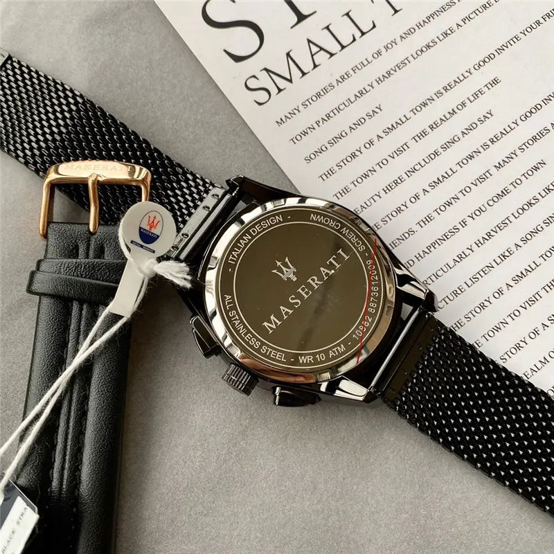 Maserati Black Dial Mesh - Hình 3