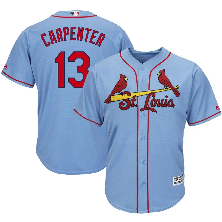 majestic Carpenter Cardinals Light Blue Jersey