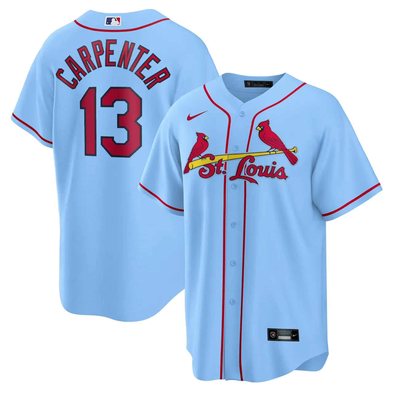 nike Carpenter Cardinals Light Blue Jersey