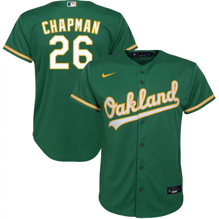 Chapman Oakland A's Green Jersey