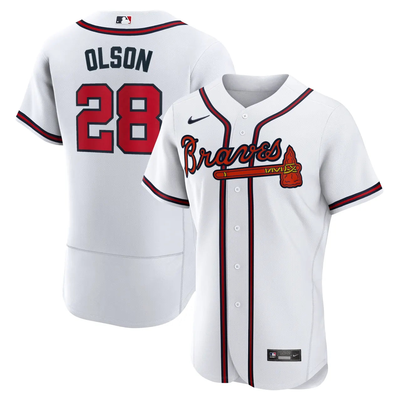 Olson Braves White Jersey